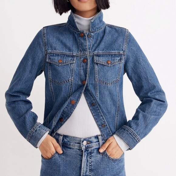 Madewell Jackets & Blazers - Madewell Denim Crop Shirt Jacket